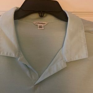 Calvin Klein mint green short sleeve shirt, sz large